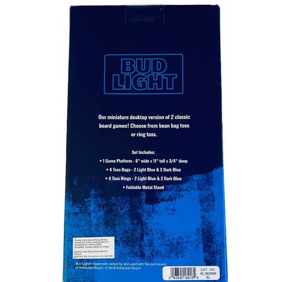Bud Light Desktop Bean Bag & Ring Toss Game - Picture 7 of 15
